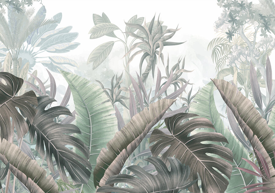 Group of tropical leaves Group of tropical leaves