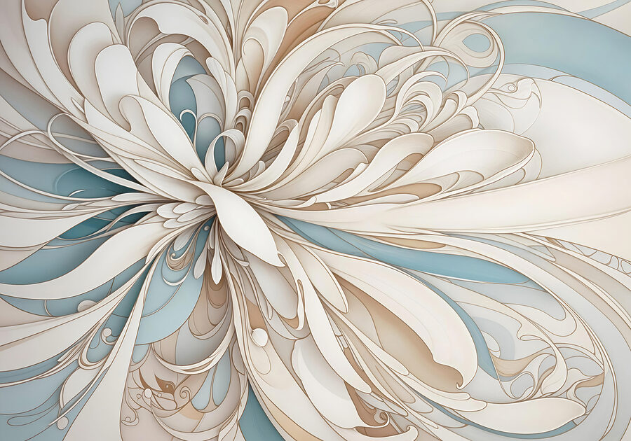 White and blue swirls White and blue swirls