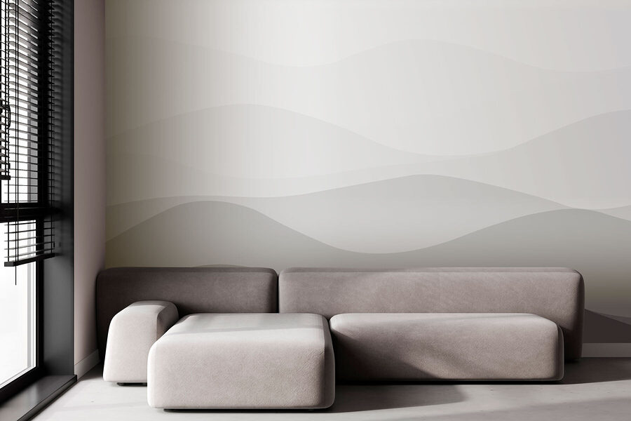 Wall murals Grey and white background - Image 2