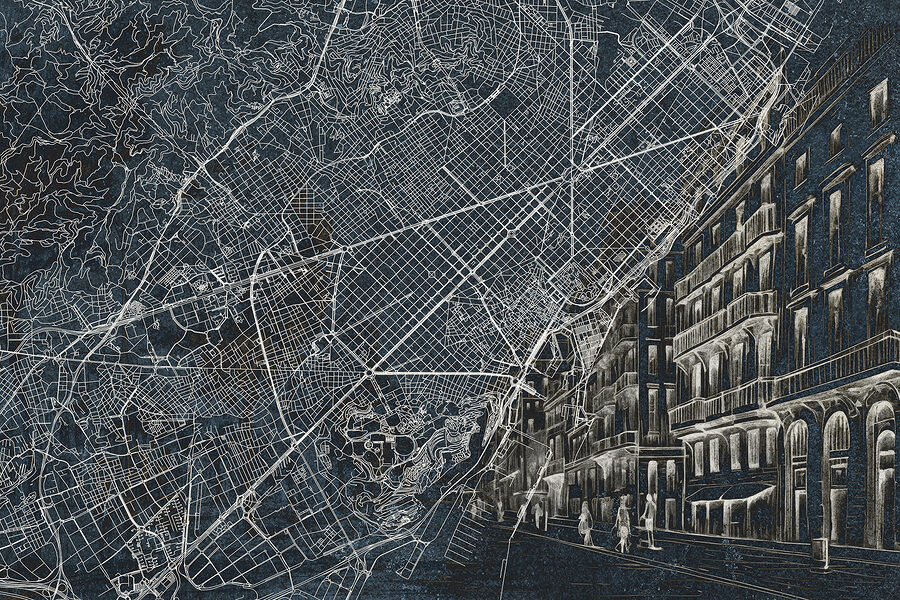 Map of a city Map of a city