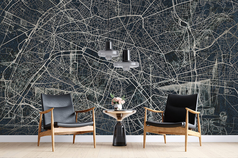 Wall murals Map of a city - Image 2