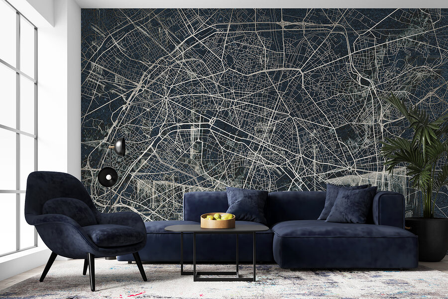 Wall murals Map of a city - Image 3