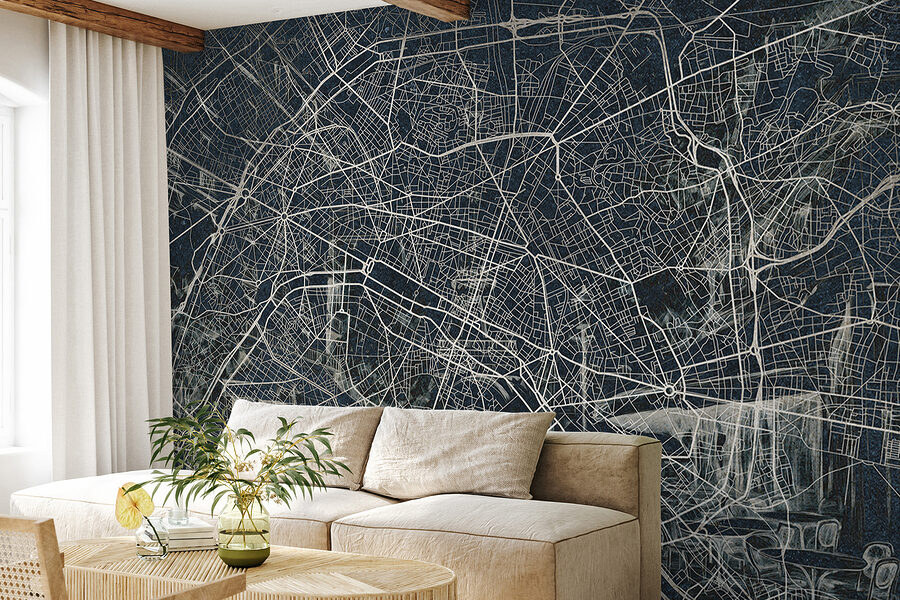 Wall murals Map of a city - Image 4