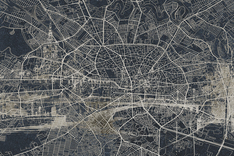 Wall murals Map of a city - Image 5