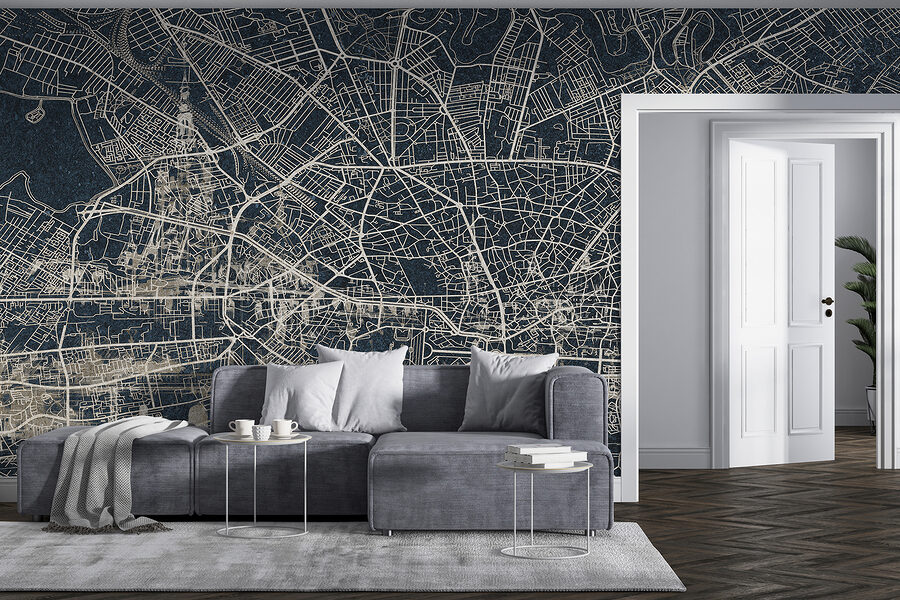 Wall murals Map of a city - Image 2