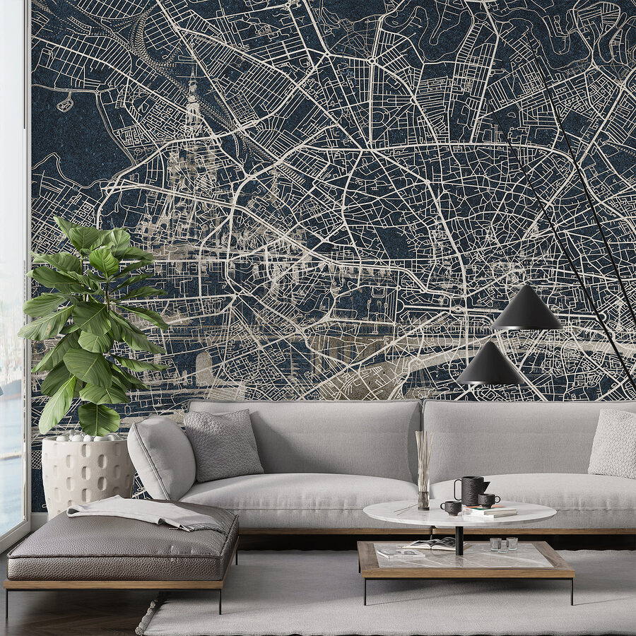 Wall murals Map of a city - Image 4