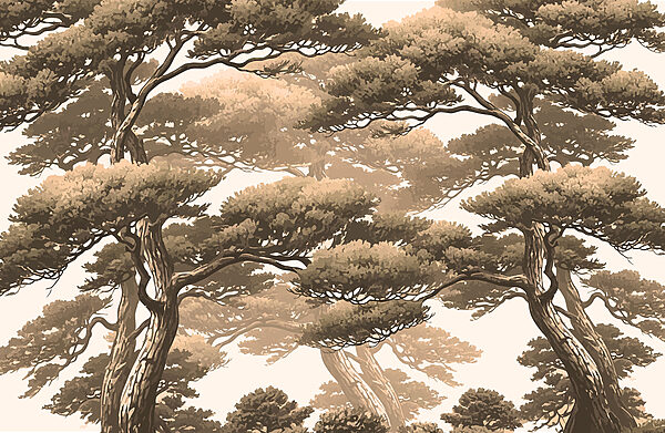 Group of trees with branches Group of trees with branches