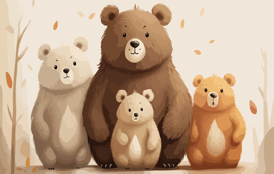 Wall murals Group of bears standing together - Image 4