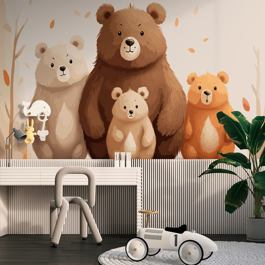 Wall murals Group of bears standing together