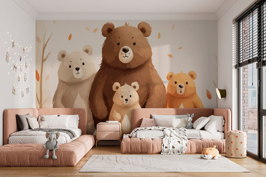 Wall murals Group of bears standing together - Image 3