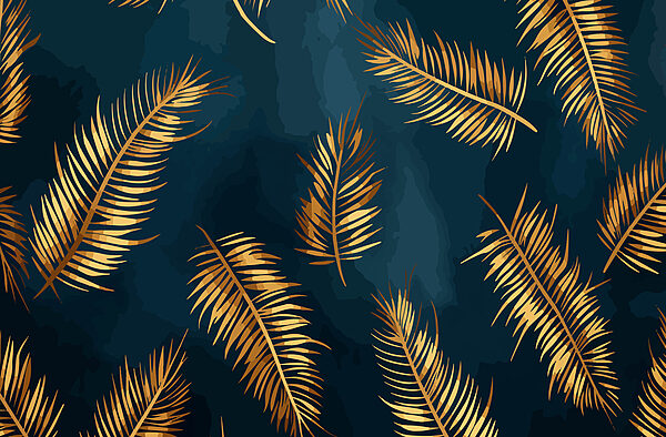 Bronze leaves against dark elegance Bronze leaves against dark elegance