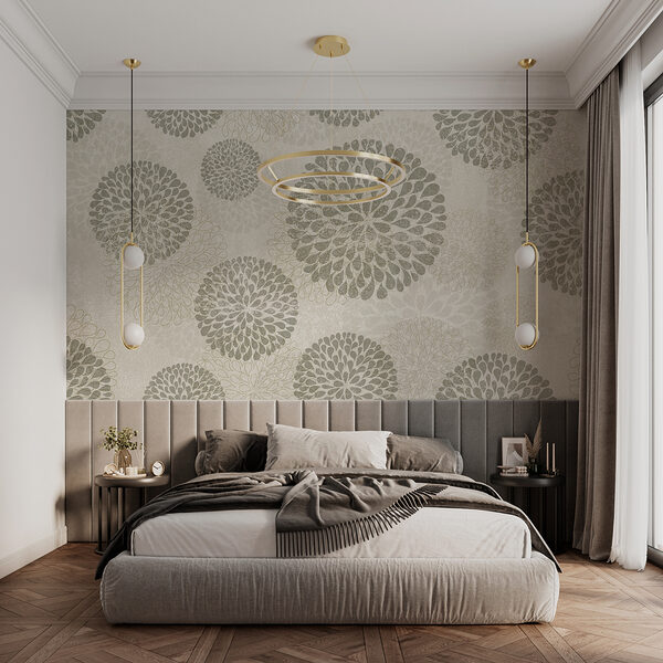 Grey and white floral pattern Grey and white floral pattern