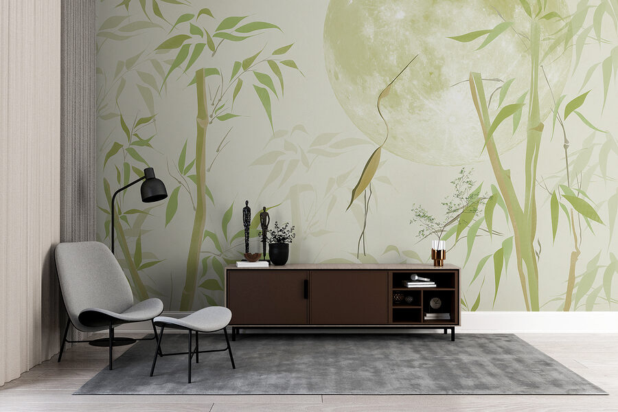 Wall murals Bamboo trees and a moon - Image 2