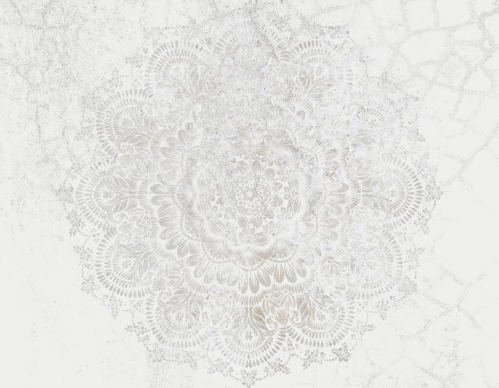White circular pattern on a white surface White circular pattern on a white surface