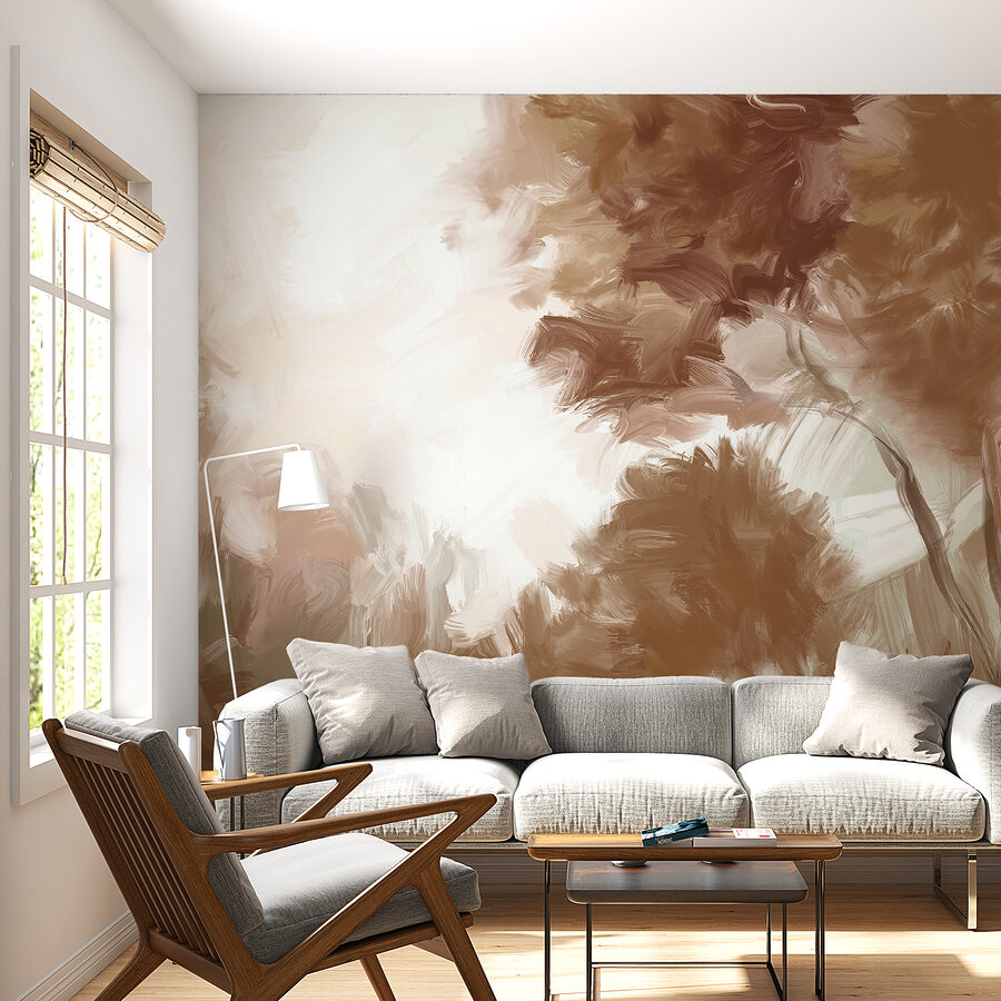 Painting of trees and bushes