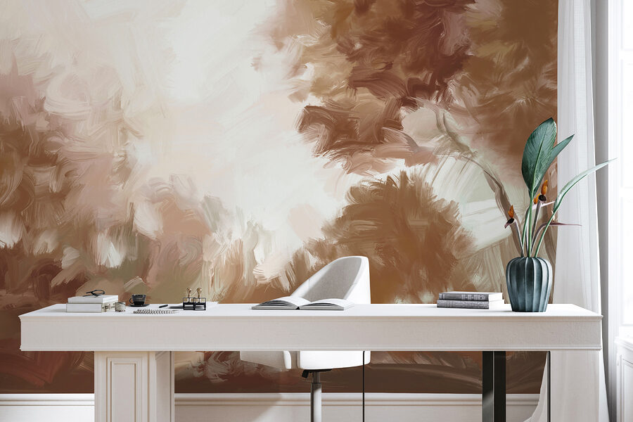 Painting of trees and bushes