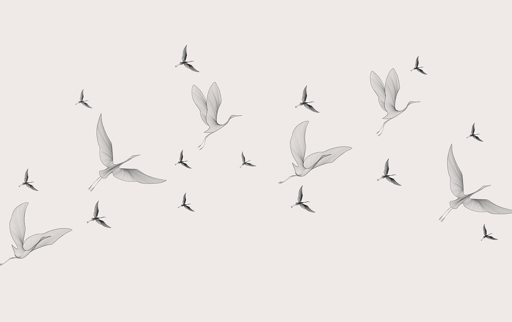 Flock of birds flying Flock of birds flying