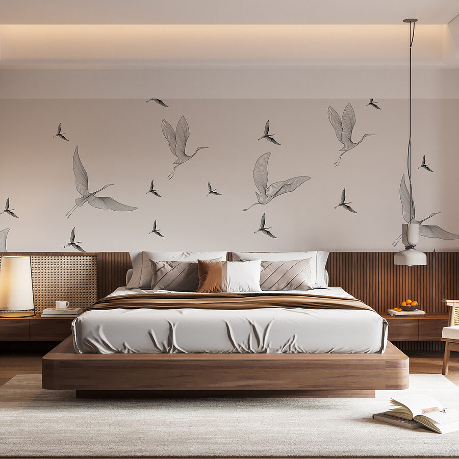 Flock of birds flying Flock of birds flying