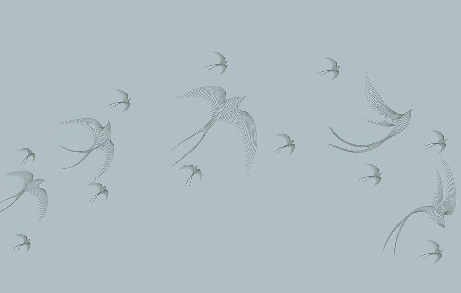Group of birds flying