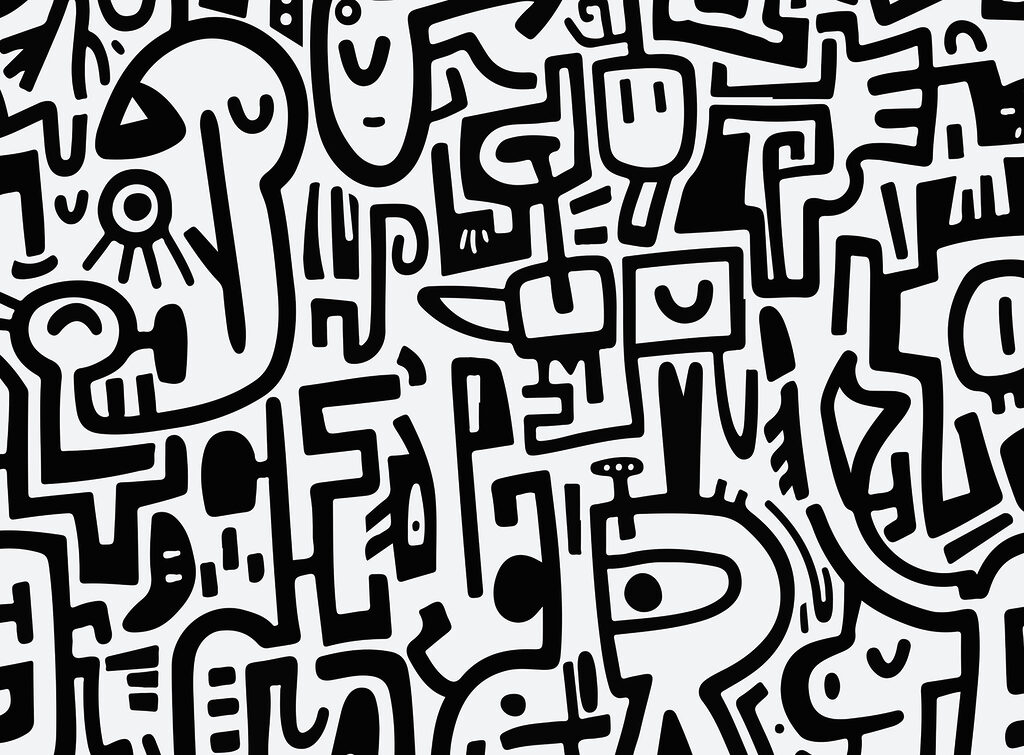 Black and white pattern Black and white pattern
