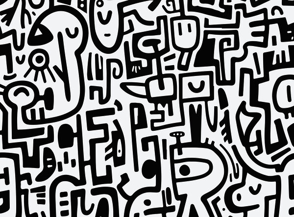 Black and white pattern Black and white pattern