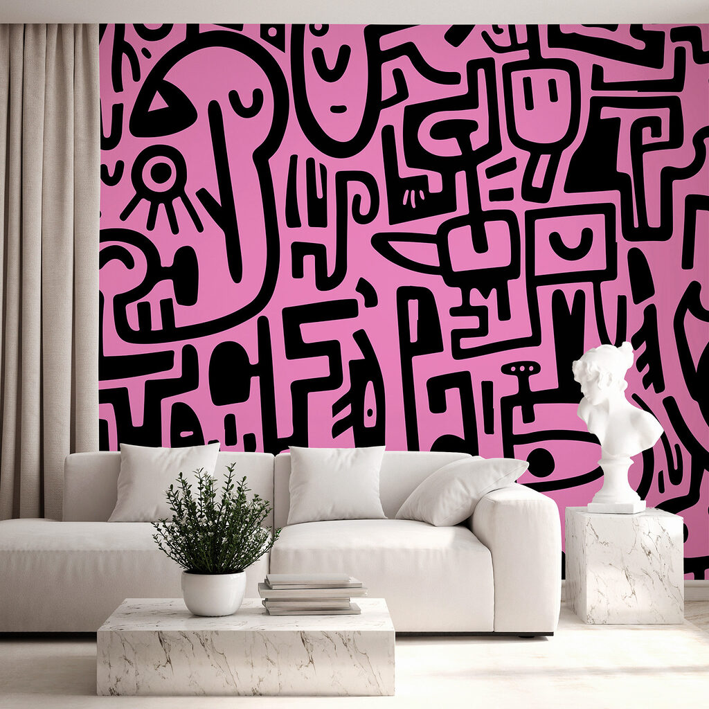 Pink and black pattern Pink and black pattern