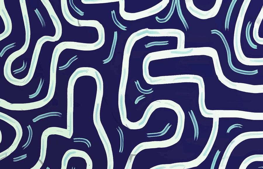 Blue and white pattern