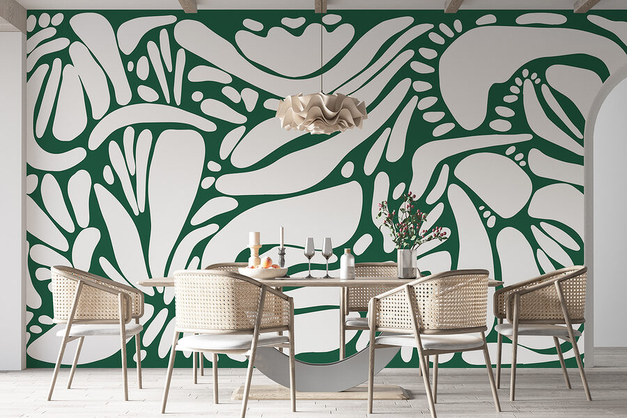 White and green pattern
