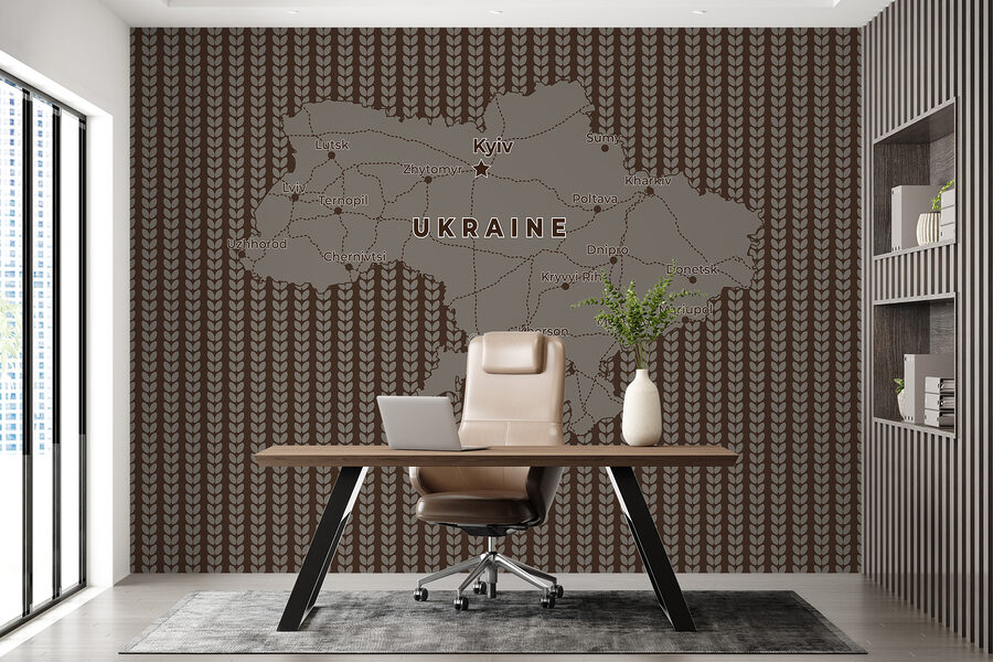 Map of ukraine with lines and cities Map of ukraine with lines and cities