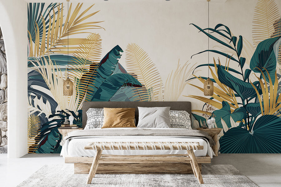 Group of tropical plants