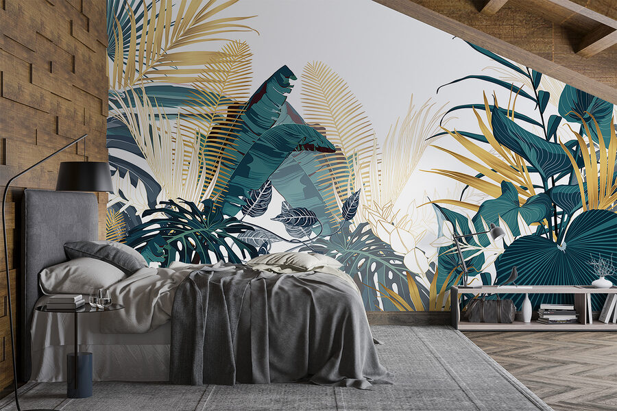 Group of tropical plants