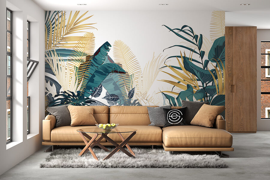 Group of tropical plants
