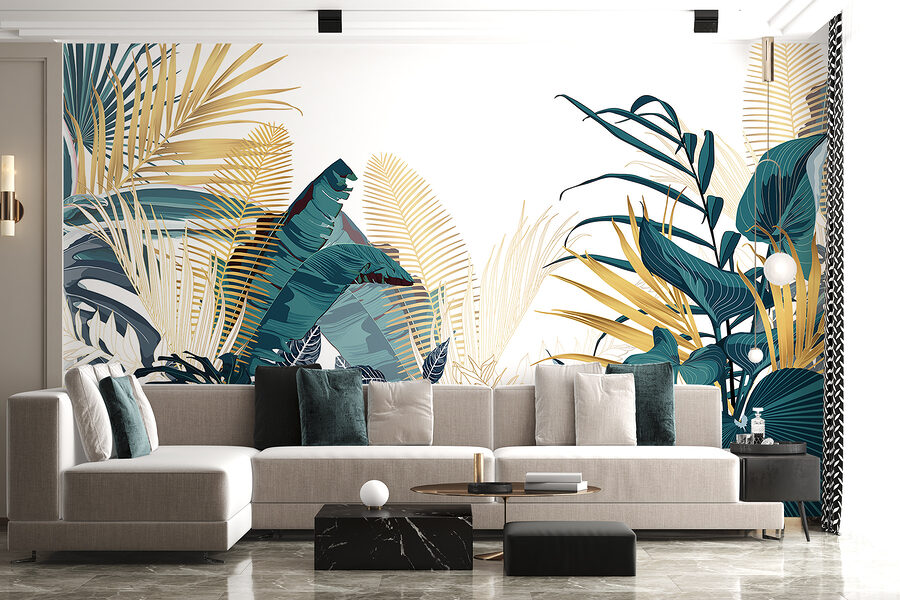 Group of tropical plants