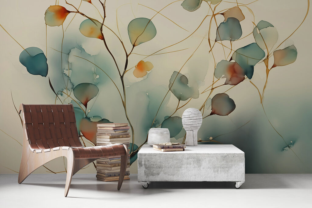 Painting of a plant with leaves