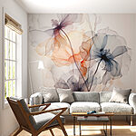 Wall murals Group of flowers with different colors