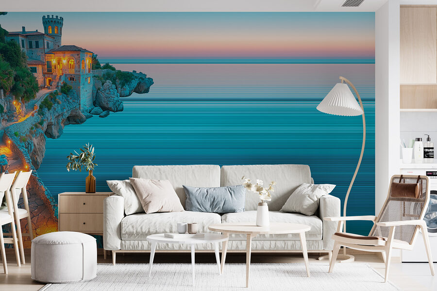 Building on a cliff above water