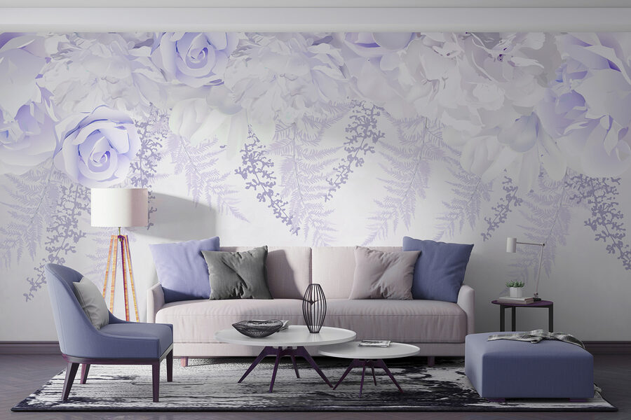 White and purple flowers