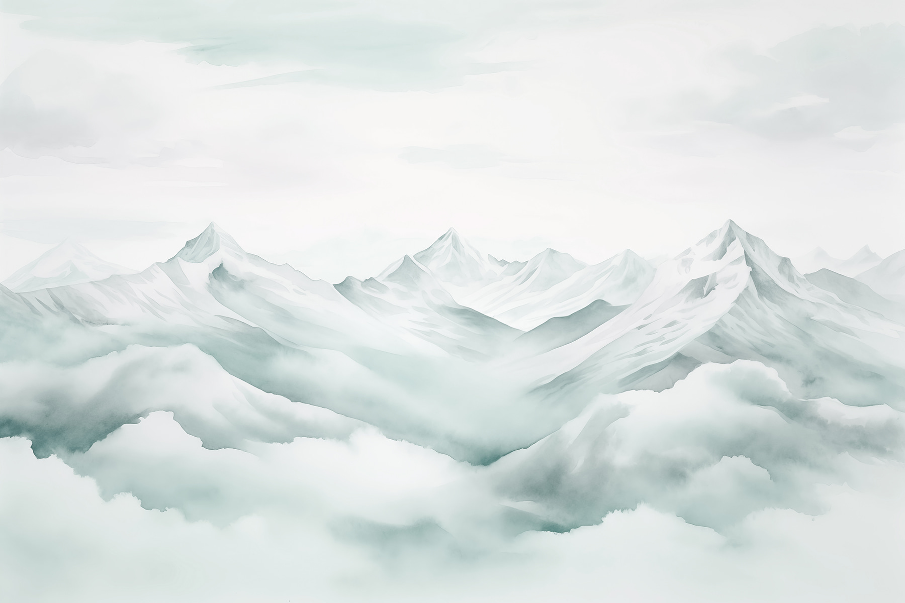 Mountain range with clouds Mountain range with clouds