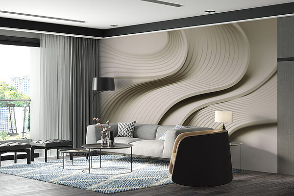 White and grey wavy lines White and grey wavy lines