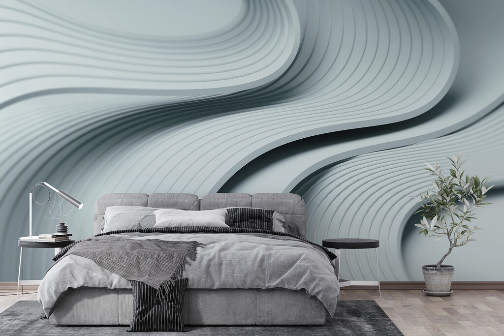 White and grey wavy lines White and grey wavy lines