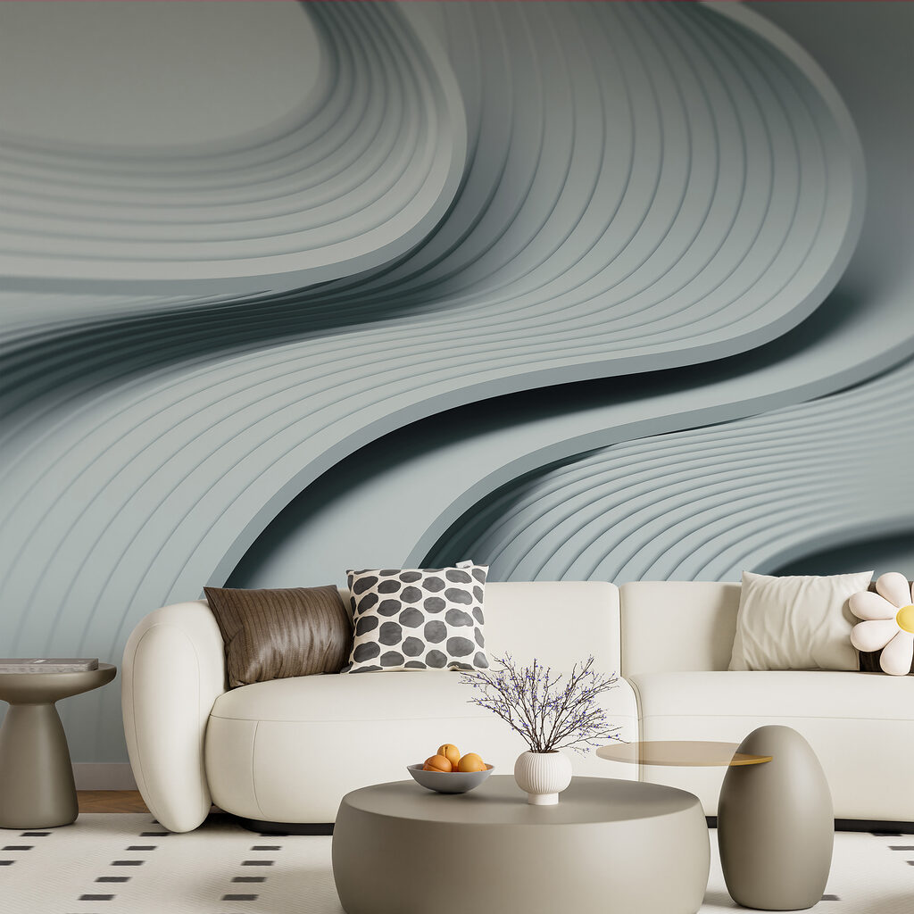 White and grey wavy lines White and grey wavy lines