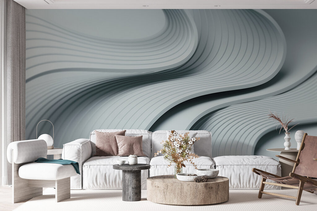 White and grey wavy lines White and grey wavy lines