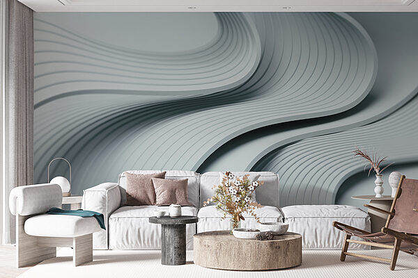 White and grey wavy lines White and grey wavy lines