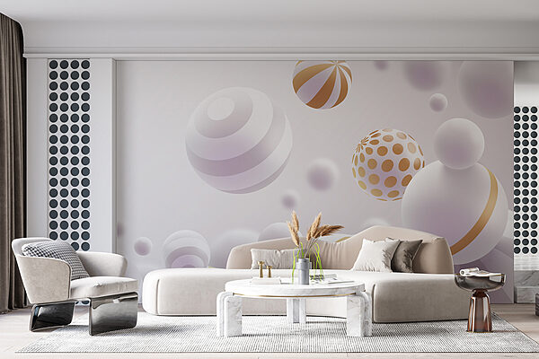 Wall murals Elegant spheres in peaceful harmony (SKU: w01148) Wall murals Wall murals Elegant spheres in peaceful harmony (SKU: w01148)