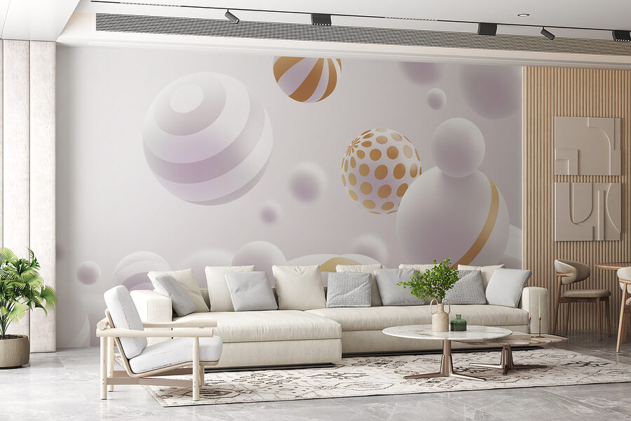 Wall murals Elegant spheres in peaceful harmony - Image 3