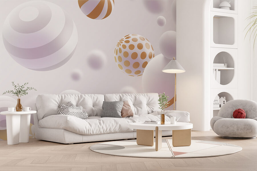 Wall murals Elegant spheres in peaceful harmony - Image 4