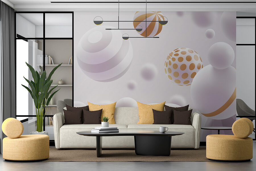 Wall murals Elegant spheres in peaceful harmony - Image 6