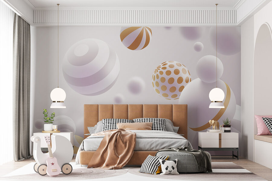 Wall murals Elegant spheres in peaceful harmony - Image 7