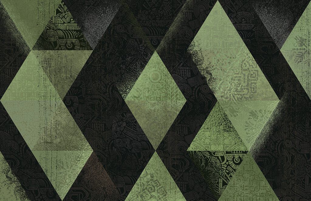 Black and green diamond pattern Black and green diamond pattern