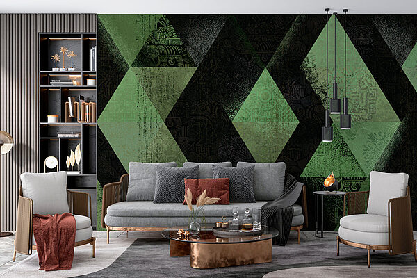 Black and green diamond pattern Black and green diamond pattern